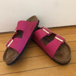 Hot Pink Arizona Birkenstock Sandals
